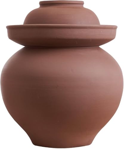 Ceramic Pickle Jar with Lid,Traditional Large Fermenting Jar, Sealing Pickle Jar Chinese Fermenting Crock with Water Seal Airlock Lid for Pickling Kimchi Sauerkraut(Size:11kg capacity) - size: 11kg capacity