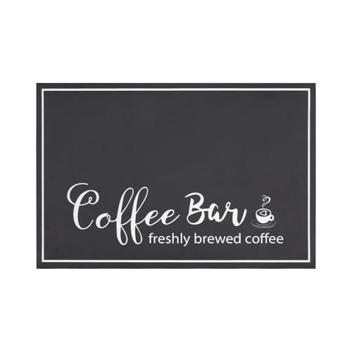 Findosom 12"x 20" Dish Drying Mat, Super Absorbent & Cuttable Coffee Mat, Hide Stain Bar Mat for Kitchen Counter, Coffee Bar Accessories, Black - color: Black, size: 12" X 20"