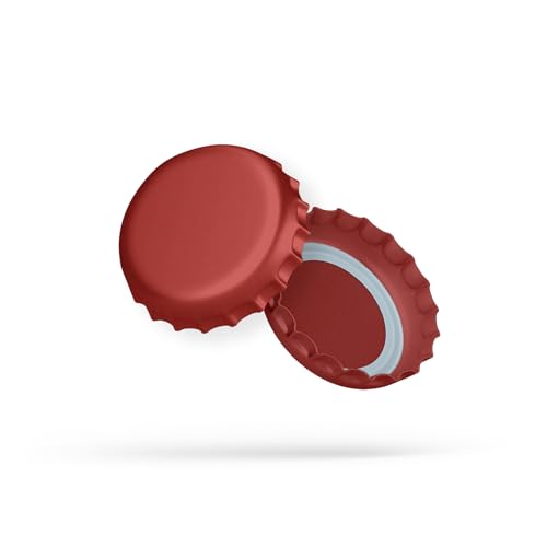 Fermentaholics Red Beer Bottle Caps - 144 Count Oxygen Absorbing Bottle Lids – 26mm Crown Caps for Homebrewing Beer, Cider, Soda, DIY Crafts and more – Fits Standard American Pry-Off Bottles