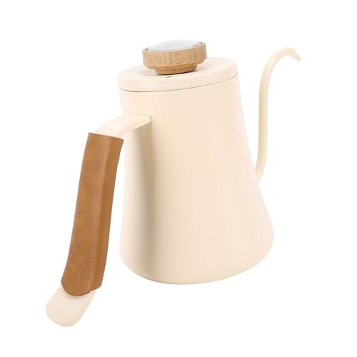 Gooseneck Coffee Kettle Stainless Steel Pour Over Kettle 600ml with Built in Thermometer Ergonomic Handle for Home Brewing and Outdoor Camping