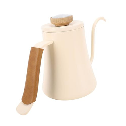 Gooseneck Coffee Kettle Stainless Steel Pour Over Kettle 600ml with Built in Thermometer Ergonomic Handle for Home Brewing and Outdoor Camping