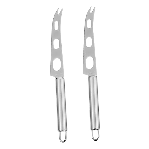 Milisten 2pcs Quality Stainless Steel Cheese Knife Cookie Spatula for Cheese Slicing Butter Spreading