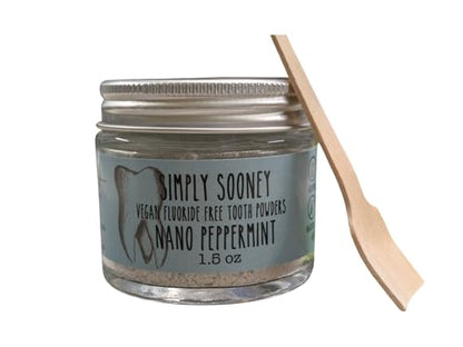 Simply Sooney Remineralizing Vegan Mineral Tooth Powder I Peppermint Nano-Hydroxyapatite Formula I Natural Ingredients I Stronger Teeth 1.5oz Glass Jar (1.5 oz Glass jar)