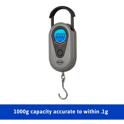 American Weigh Scales Digital Hanging Scale Retractable Handle, LCD displayAMW-SR-1KG1000 x 1G(Gray)