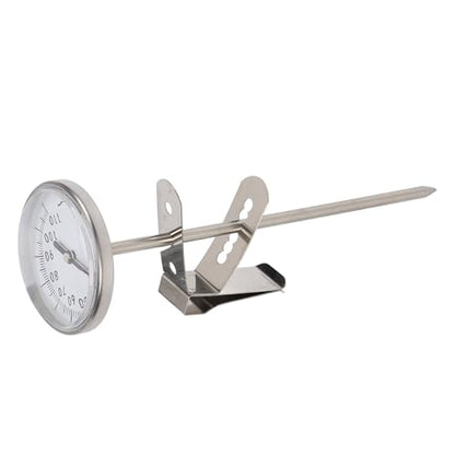 Milk with 4 6cm Easy Read Dial 12 5cm Stainless Steel Probe Heat Bracket for Frothing Cheese Making Craft Beverages