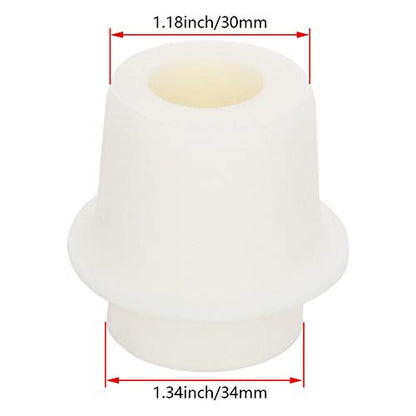 Othmro 1Pcs Drilled Rubber Stopper with Airlock, White Drilled Bungs Stopper with 1.18"-1.34" Hole for Fermentation Use, Homebrewing Beer Kombucha Airlock Stopper