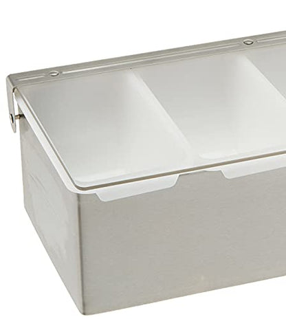 Winco Condiment Holder, 4 Compartment, S/S Base