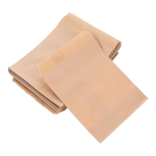 VALICLUD 100pcs Disposable Paper Food Storage Bags Grease Resistant and Suitable for Holding Hot Food, Portable Snack Pouches for Hot Dogs and Cheese Sticks at Snack Bars or Cafés
