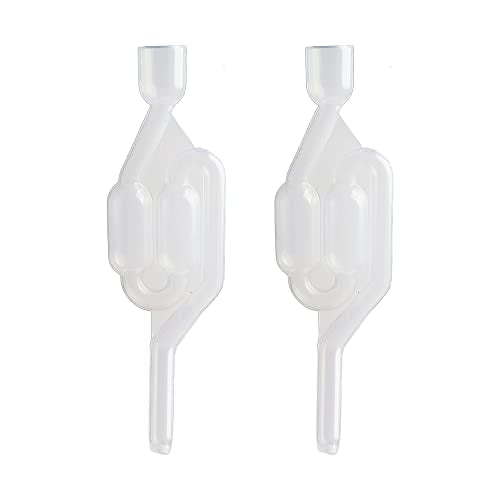 Ximimark 2Pcs S-Shape Air Lock Twin Bubble Grommet Homebrew Beer Fermentation Wine Making Ware -A5-7803x17
