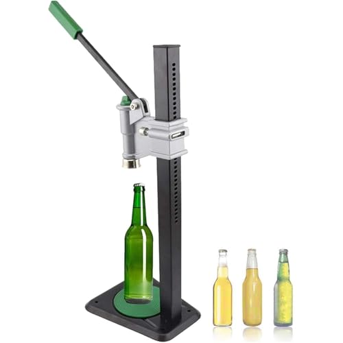 Manual Bench Bottle Capper, 26-29mm Adjustable Height Beer Bottle Capping Machine with Adjustment Levers and Buttons, Manual Pressure Lever, Easy Pressing Suitable f