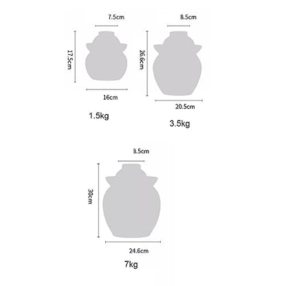 Chinese Pickle Jar Ceramic Jar with Lid, Fermentation Kit Crock with Water Seal Airlock Lid, Fermentation Jar for Pickles, Kimchi, Sauerkraut, Kombucha Jar Paocai Ja red-7Kg - color: Red, size: 7Kg