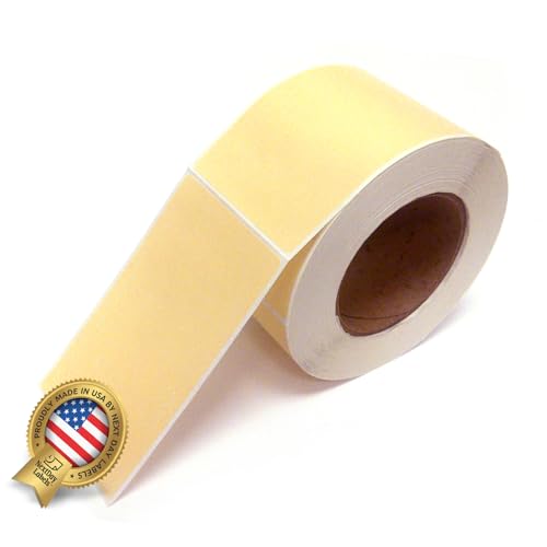 NextDayLabels 500 Rectangle Stickers (3" x 5") - Color Coding Labels Roll - Moving Labels for Boxes, Colored Inventory Stickers for Packing, Organizing, and Storage (Natural) - color: Natural