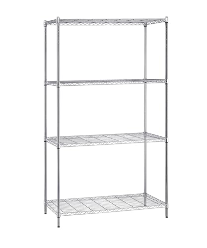 Quantum Storage Systems WR63-2130C Starter Kit Wire Shelves Chrome 4 Shelves 63" H x 30" W x 21" D - size: 63H x 30W x 21D