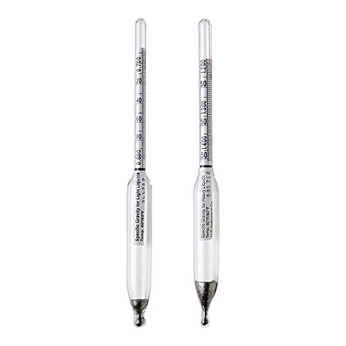 SP Bel‑Art H‑B DURAC Specific Gravity Hydrometer 1.000–1.600 Range for Liquids Heavier Than Water, Precision Laboratory Density Meter, Glass Hydrometer (B61801‑7000)