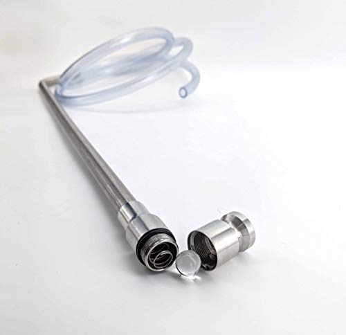 KegLand Auto Siphon Easy Jiggler Stainless Steel Racking Cane Siphon Kit with 38 inch Tubing - KL14021