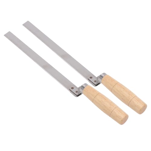 Honey Uncapping Cutter Stainless Steel Slanted Blade Beekeeping Knife 38 X 2 Cm Wooden Handle 2 Pack for Beekeeper Frame Wax Capping Honey Harvest