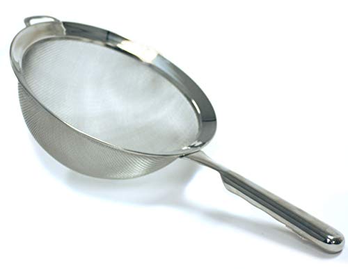 Norpro, 8" KRONA Stainless Steel Double Mesh Strainer, 8", as shown - size: 8"