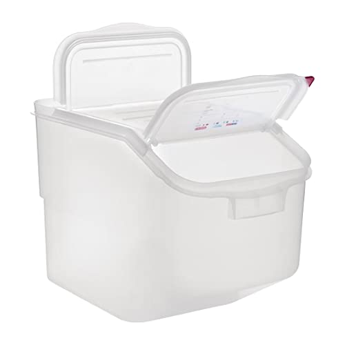 Araven Ingredient Bin, Storage Container for Large Quantity Ingredients, Use in Commercial or Home Kitchen, 13 Gallons, 1 Count, White