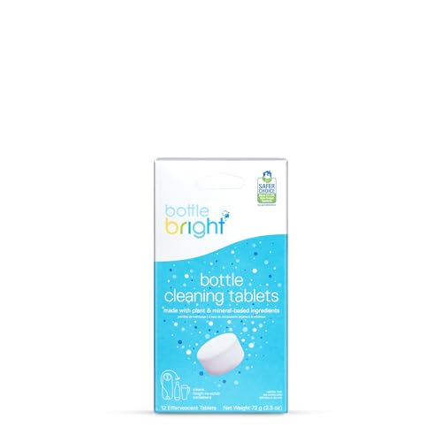 Bottle Bright Cleaning Tablets 12, 36, 78 Count – Water Bottle Cleaner for Stainless Steel, Tumblers, Thermos | Removes Coffee Tea Stains, Eliminates Odors, Easy and Safe Cleaning - size: 12 Count (Pack of 1)