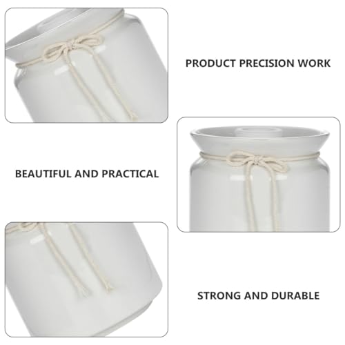 KICHOUSE Pickle Ceramic Jar 500ml Sealed Porcelain Fermentation Crock Airtight Food Storage Container for Kitchen and Sauerkraut