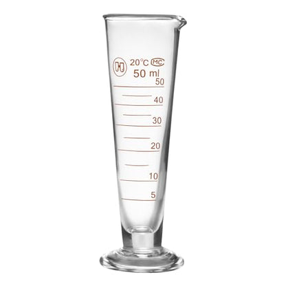 Professional Lab Graduated Measuring Cup with Spout 50ml Wide Mouth Glass Conical Beaker Thickened Borosilicate Beaker Heat Resistant (50ml) Transparent - size: 50ml