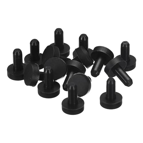 uxcell 32 Pieces Black Rubber Stopper, 3mm Plug Holes for 2.5-2.8mm/0.1-0.11" Hole - size: 2.5-2.8 mm