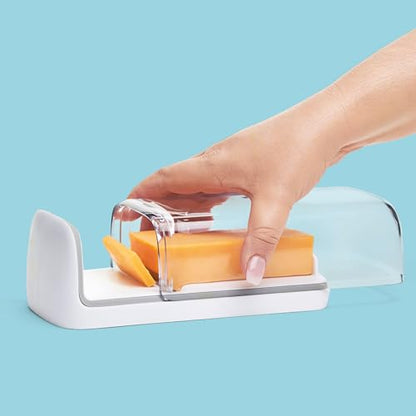 Chef'n 2-in-1 Cheese Slicer and Storage Container | Integrated Lid Keeps Cheese Fresh | Ideal Gift for the Cheese Lover - style: Cheese