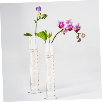 Homoyoyo Lab Tool 500ml Glass Measuring Cylinder Graduations for School Home Use