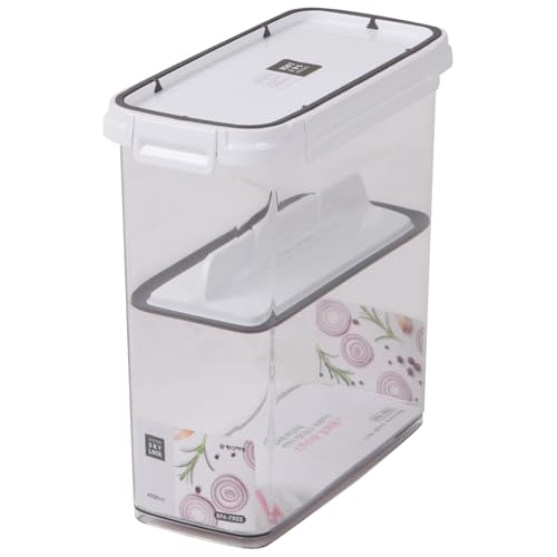 Pickle keeper Press Plate Food Storage Container Organizer for Kimchi Sauerkraut Fermentaion Airtight Lid Locking for Preserved Food (4000ml / 1 gal) - size: 4000ml / 1 gal