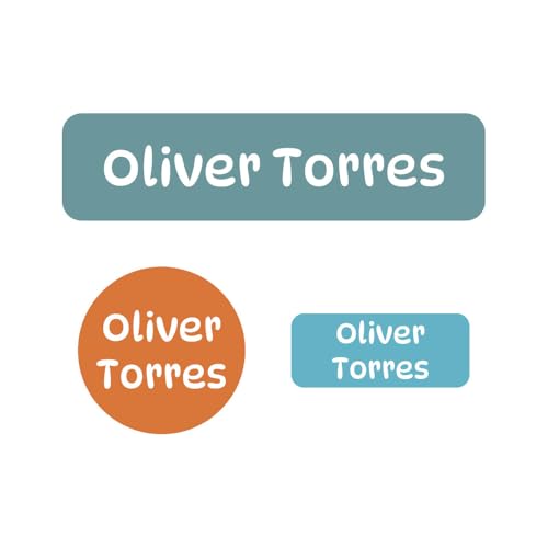 Name Bubbles - Kids Custom Name Labels for Daycare, School, Camp (102 Labels) - Personalized Waterproof Name Stickers for Clothes Tags, Lunch Boxes, Water Bottles, & School Supplies (Color Combos) - color: Color Combos, size: 102 Labels