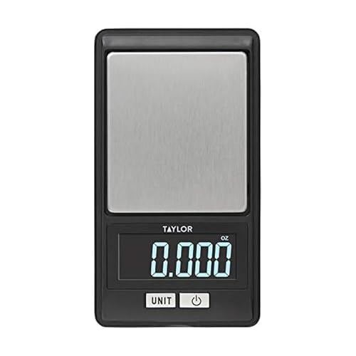 Taylor High-Precision Digital Portioning Scale with Cover, 16OZ/500G, Black - color: Black, size: 16OZ/500G