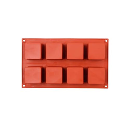 Large Square Silicone Molds, 2 Pack Cololate Cake Mould, 8-Cavity 1.97 Inch Cavities, Mousse Cake Brownie Truffle Candy Pop Truffle - color: 2 PACKS Large Candy Molds Z74