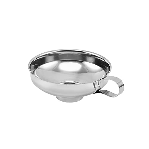 Stainless Steel Canning Funnel Wide Mouth Metal Funnels Large Kitchen Funnel Liquid Powder Transfer Funnel with Handle for Mason Jars Small