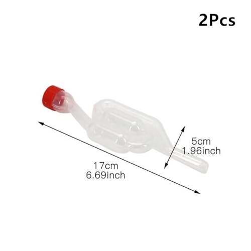 DAGIJIRD S-Shape Air Lock One-Way Exhaust Valve Transparent Check Valve for Beer Wine Fermenting Making, 2PCS