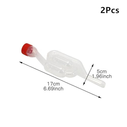 DAGIJIRD S-Shape Air Lock One-Way Exhaust Valve Transparent Check Valve for Beer Wine Fermenting Making, 2PCS