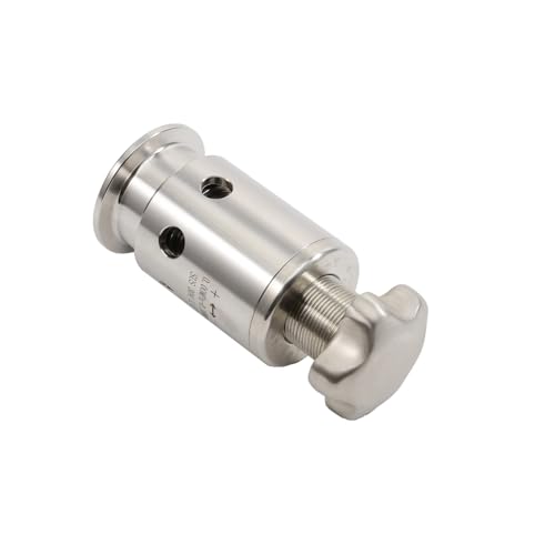 Adjustable Pressure Relief Valve Tri Clamp 1.5" - 0-0.3MPa Stainless Steel 304 Vacuum Breaker for Homebrew Conical Fermenters