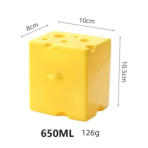 Kitchen fresh-keeping box, ABS flip cheese box, refrigerator fresh-keeping box, food and snack packaging, butter storage box - size: white
