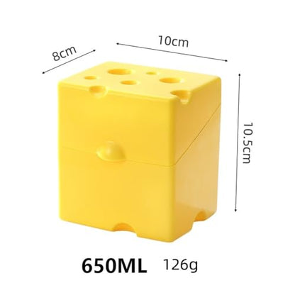Kitchen fresh-keeping box, ABS flip cheese box, refrigerator fresh-keeping box, food and snack packaging, butter storage box - size: white
