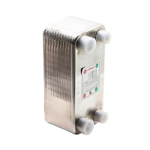Heat Exchanger, 24 Plates Heat Exchanr Beer Wort Chiller Cooler SUS 304 Stainless Steel for Homebrew Beer for Floor Heating, Water Heating, Snow Melting(Same Side) - size: Same Side