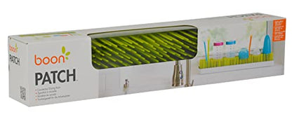 Boon Patch Countertop Baby Bottle Drying Rack - Space Saving Bottle Rack for Drying and Organization - Kitchen Baby Needs - Baby Bottle-Feeding Supplies - Green and White