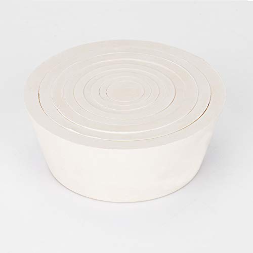 Labasics Filter Adapter Cones, Durable Tapered Collar Rubber Stopper Buchner Funnel Flask Cones Adapter Set, Wear Resistance Smooth Surface, Pack of 9, White