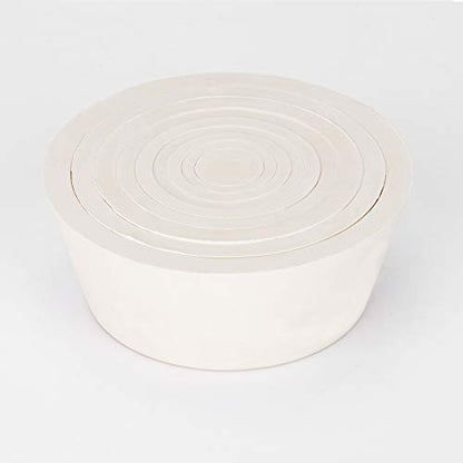 Labasics Filter Adapter Cones, Durable Tapered Collar Rubber Stopper Buchner Funnel Flask Cones Adapter Set, Wear Resistance Smooth Surface, Pack of 9, White