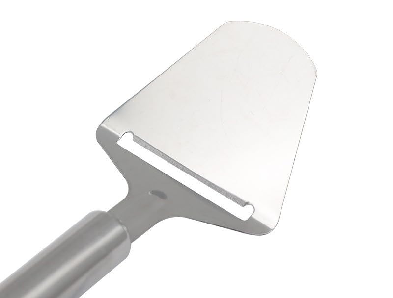 1pcs Stainless Steel Hangable Cheese Knife Heavy Duty Plane Cheese Cutter, Semi-Hard Cheese,Server for Semi-Soft (Silver)
