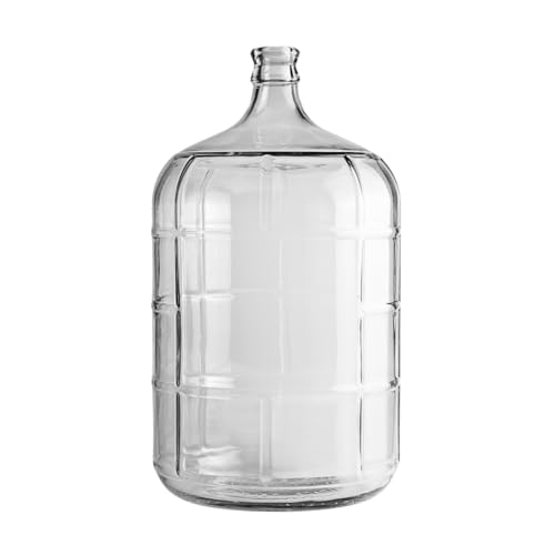 FastRack 5 Gallon Glass Carboy | Clear Fermenter for Wine & Beer | Italian Glass Carboy for Home Brewing, Fermentation Jar & Storage | Durable Wine Carboy & Fermenting Jug | #7 Stopper NOT INCLUDED