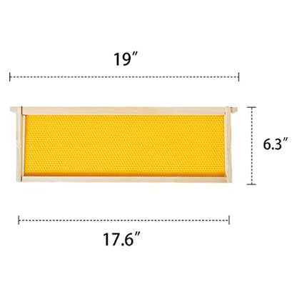 MayBee 40 Pack Honey Bee Frames with Heavy Beeswax Coated Food Grade Foundation Sheets, Medium Super Beehive Frame for Beekeeping, 6-1/4-Inch - color: 40 Pack Medium Frame yellow
