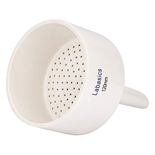 Labasics Porcelain Buchner Funnel 120 mm, Porcelain Buchner Filter Funnel OD 12 cm ID 10.8 cm for Laboratory - size: 120 mm