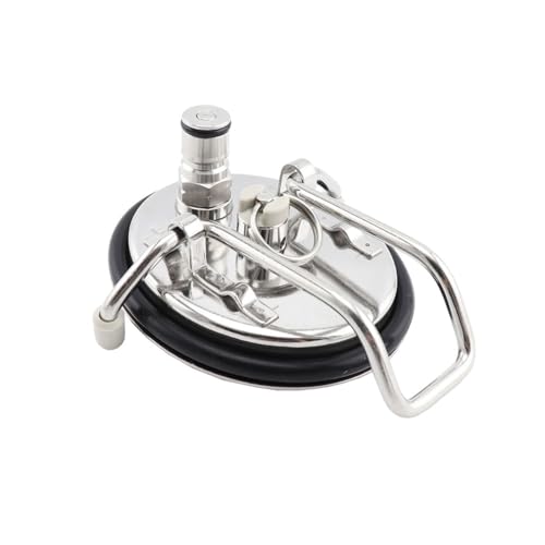 Homebrew Beer Cornelius Type Corny Keg Lid 0-90PSI Gauge Carbonation Lid with Pressure Relief Valve Bar Tool(Carbonation Lid) - color: Carbonation Lid