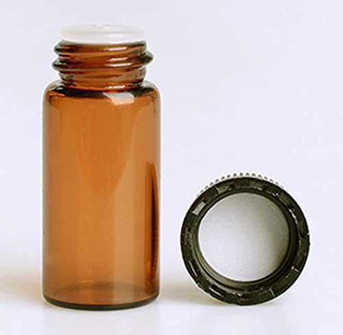 50Pack Set 2ML Amber Glass Bottle with Orifice Reducer and Cap Small Essential Oil Vials (2ML) - size: 2ML