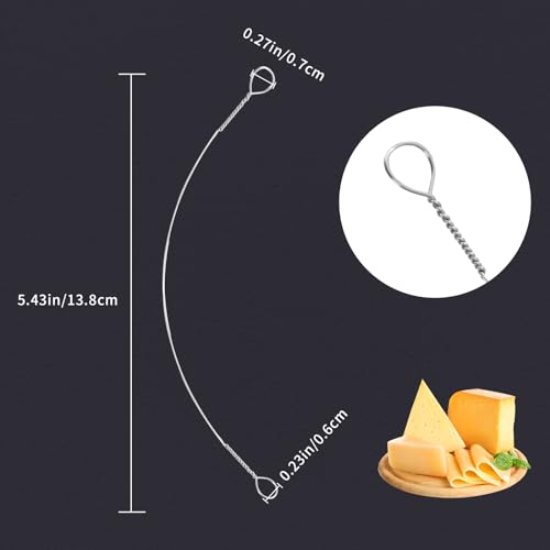 4 Pcs Cheese Slicer Wire Replacement For Marble Cheese Slicer Board,Cheese Cutter Wire for Block Cheeses Butter Cutting(Xinglinsaiter Cheese slicer Special) - color: silver138
