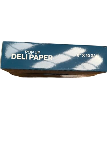 Marcal Deli Wrap Interfolded Wax Paper. Dry Waxed Food Liner Junior Size, 10 Inch by 8 Inch. 500 Total Sheets
